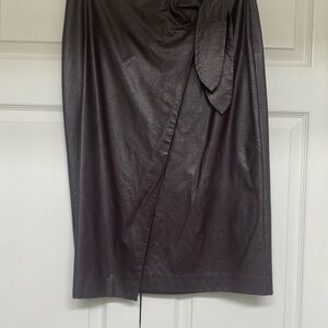 Ann Taylor Brown Knee-Length Wrap Skirt